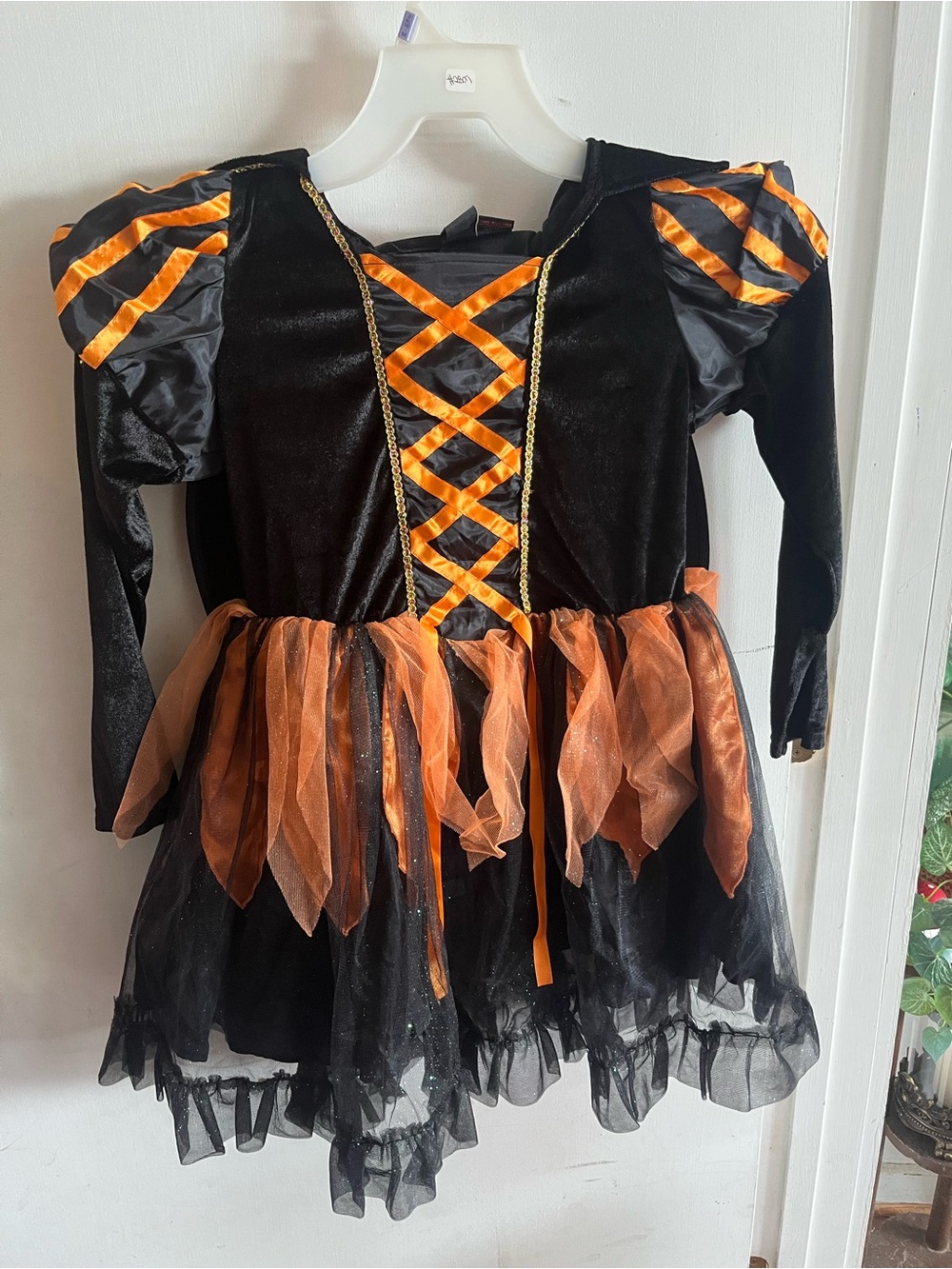 Black & Orange Halloween Witch Costume Dress 10/12